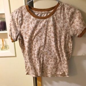 Tan mushroom t-shirt